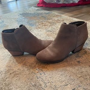 Blonde Waterproof Suede Booties